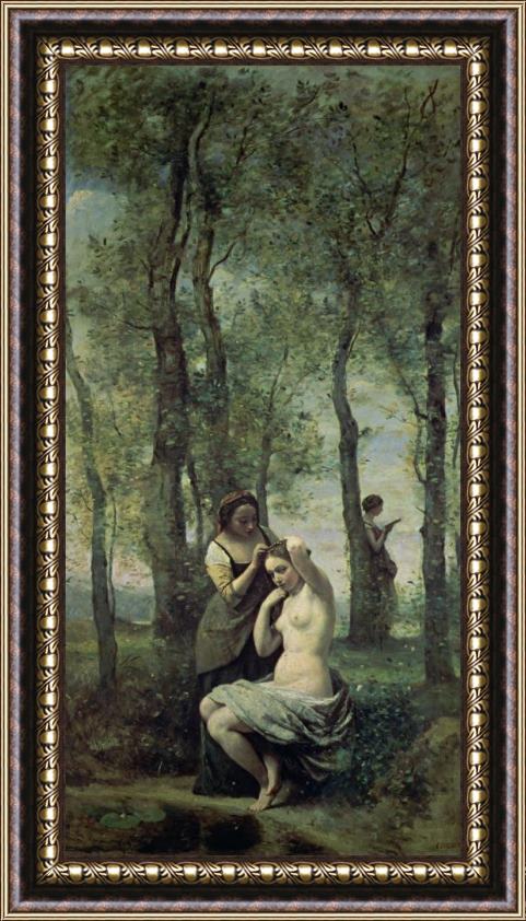 Jean Baptiste Camille Corot Young Woman at Her Toilet Framed Print