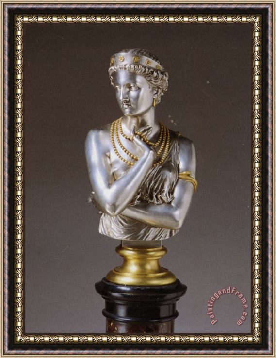 Jean Baptiste Clesinger Bust of Mademoiselle Rachel As Phedre Framed Painting