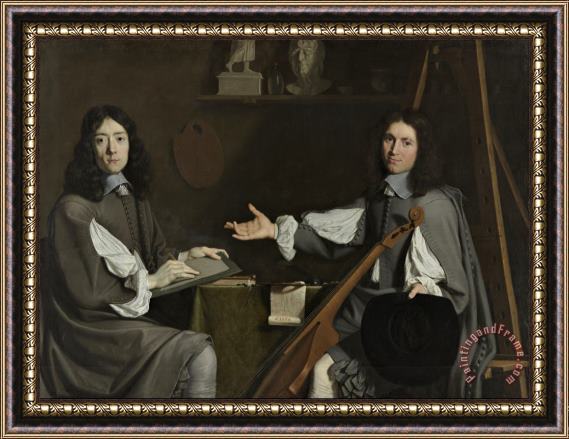 Jean Baptiste de Champaigne and Nicolas de Plattemontagne Double Portrait of Both Artists Framed Print