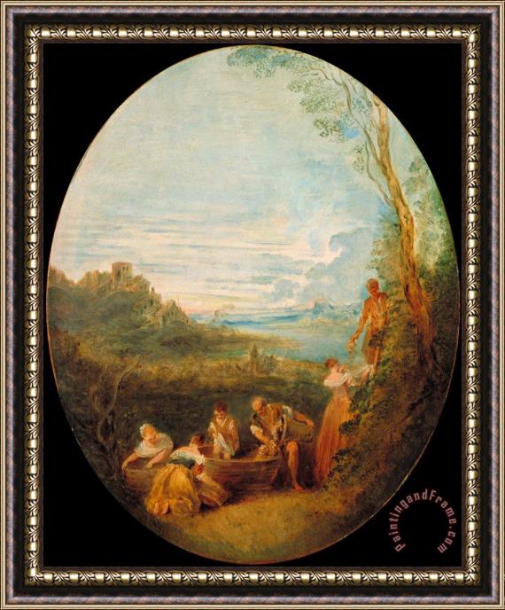Jean-Baptiste Pater Springtime Framed Painting