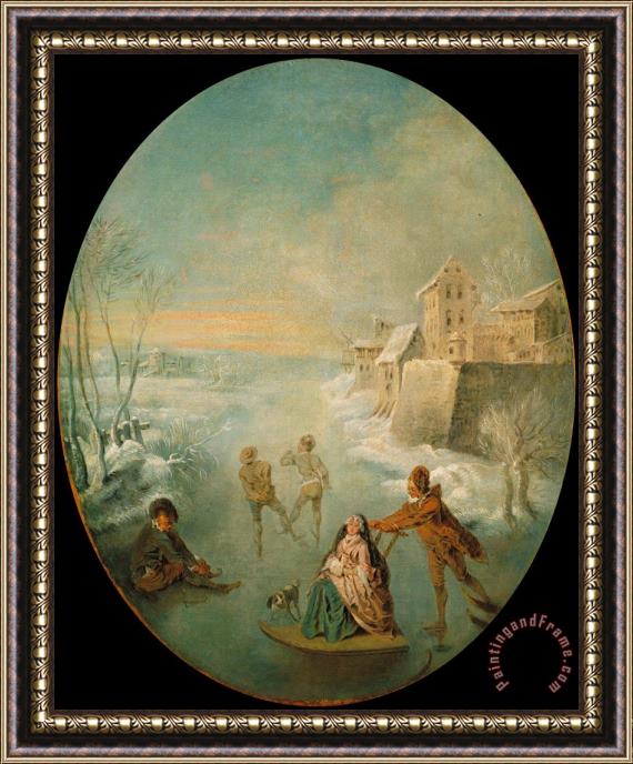 Jean-Baptiste Pater Winter Framed Painting