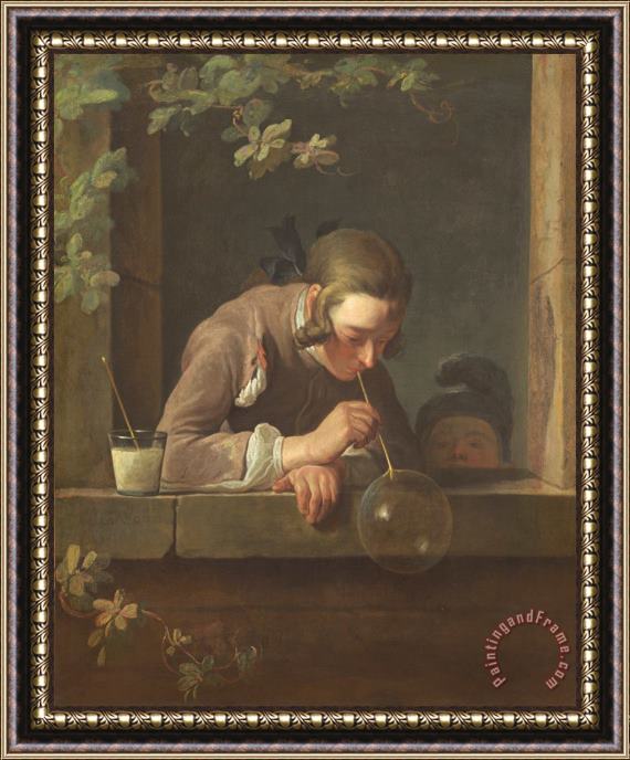 Jean-Baptiste Simeon Chardin Soap Bubbles Framed Print