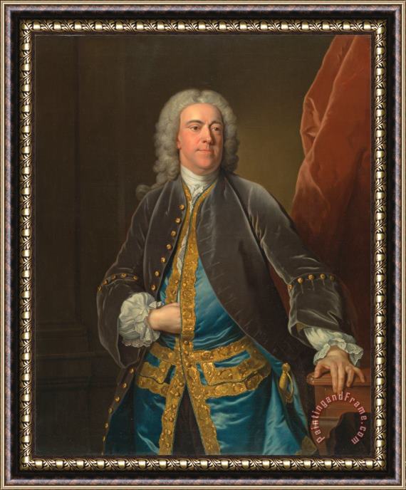 Jean-Baptiste Van Loo The Rt. Honorable Stephen Poyntz, of Midgeham, Berkshire Framed Painting