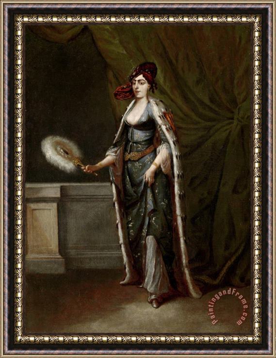Jean Baptiste Vanmour A Turkish Woman Framed Painting