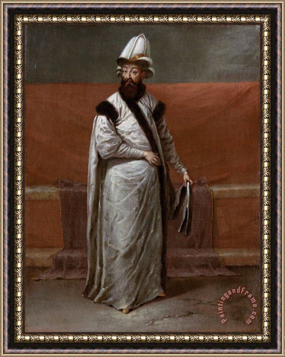 Jean Baptiste Vanmour Grand Vizier Nevsehirli Damat ibrahim Pasa Framed Painting