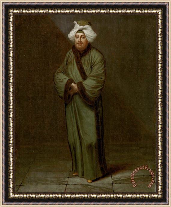 Jean Baptiste Vanmour Mehmet, The Vizir Kahyasi Framed Painting