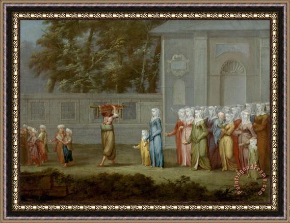 Jean Baptiste Vanmour The First Day of School Framed Print