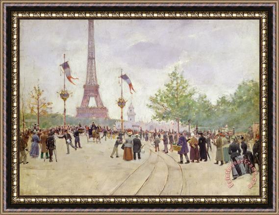 Jean Beraud Entrance to the Exposition Universelle Framed Print
