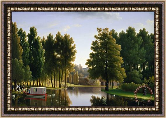 Jean Bidauld The Park at Mortefontaine Framed Painting