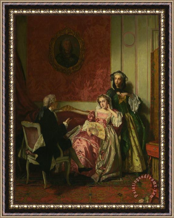 Jean Carolus The Explanation Framed Painting
