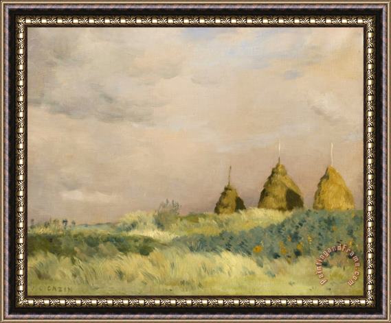 Jean Cazin The Three Stacks Framed Painting