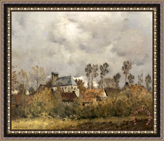 Jean-Charles Cazin Normandy Village Framed Painting