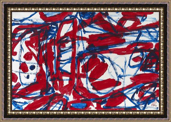 Jean Dubuffet Mire G72 (bolero), 1983 Framed Painting