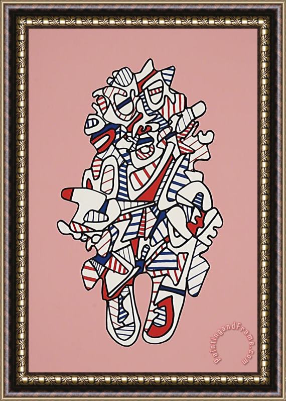 Jean Dubuffet Objectador, From Presences Fugaces, 1973 Framed Painting
