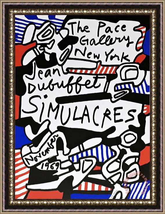 Jean Dubuffet Simulacres, 1969 1981 Framed Painting