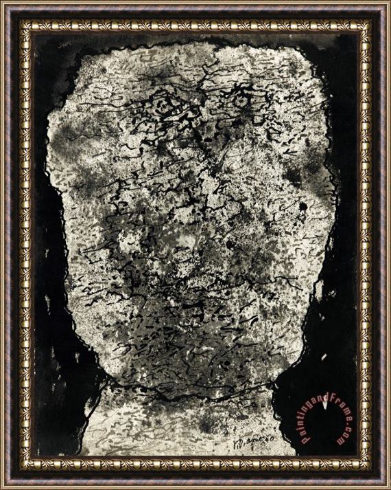 Jean Dubuffet Tete Framed Painting