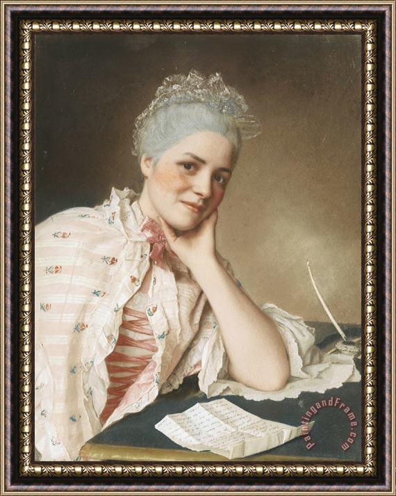 Jean-Etienne Liotard Portrait De Mademoiselle Louise Jacquet Jean Etienne Liotard Framed Print
