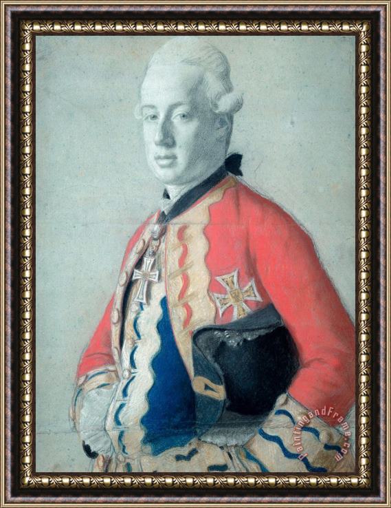 Jean-Etienne Liotard Portret Van Aartshertog Maximiliaan Franz Van Oostenrijk Framed Painting