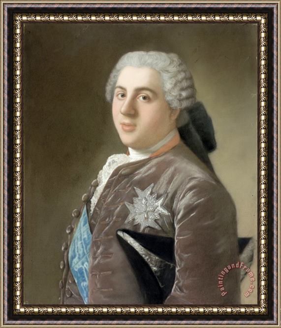 Jean-Etienne Liotard Portret Van Louis De Bourbon (1729 65), Dauphin Van Frankrijk Framed Painting