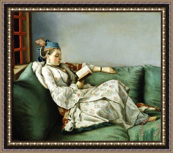 Jean-Etienne Liotard Ritratto Di Maria Adelaide Di Francia Vestita Alla Turca Framed Painting