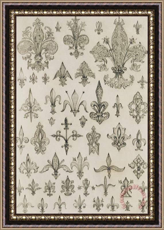 Jean Francois Albanis de Beaumont Fleur De Lys Designs From Every Age And From All Around The World Framed Painting