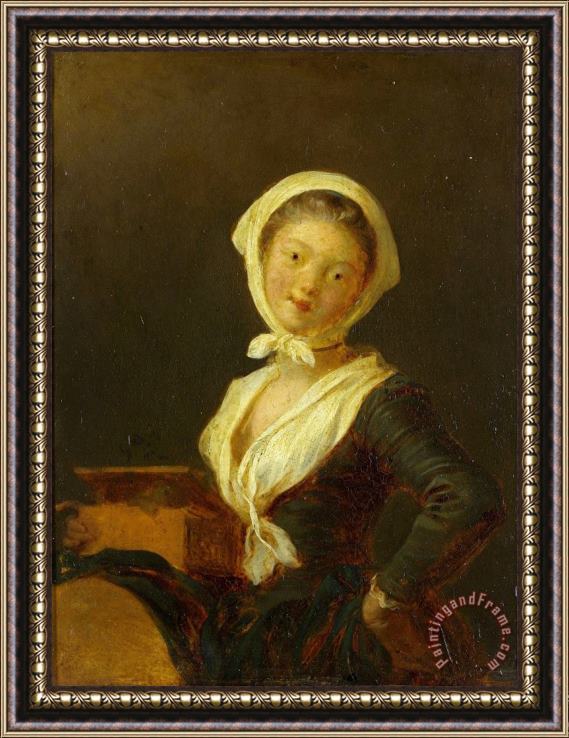 Jean Honore Fragonard An Organ Grinder (a Woman of Savoy) Framed Print