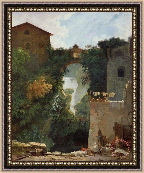 Jean Honore Fragonard The Falls of Tivoli Framed Print
