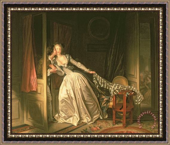 Jean Honore Fragonard The Stolen Kiss Framed Print
