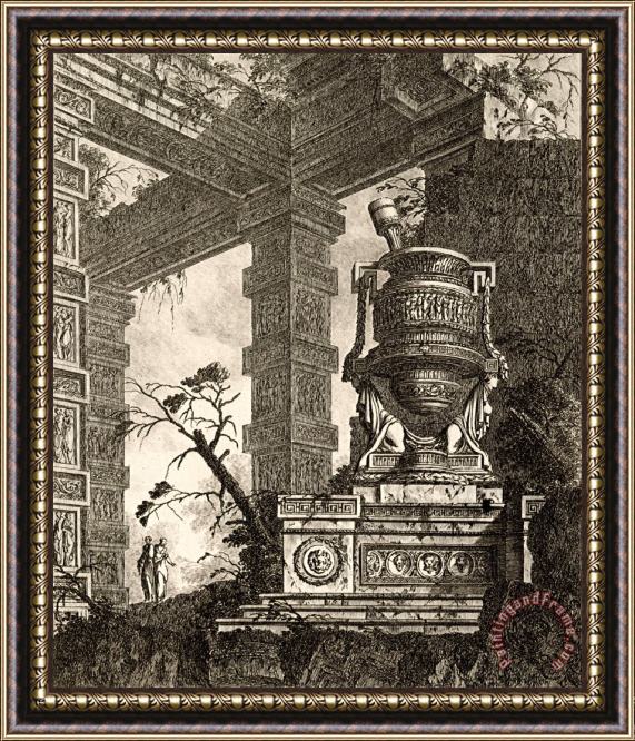 Jean-Laurent Legeay Architectural Fantasy with Monumental Mortar, Plate 2 From 