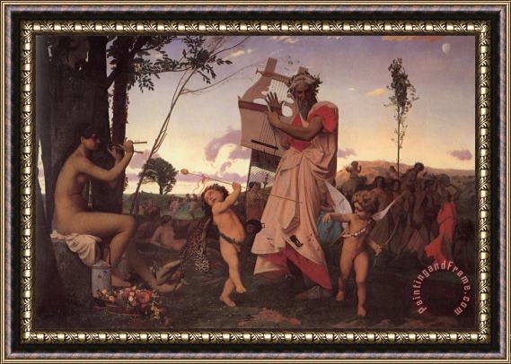 Jean Leon Gerome Bacchus And Cupid Framed Print