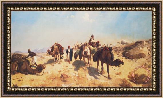 Jean Leon Gerome Crossing the Desert Framed Print
