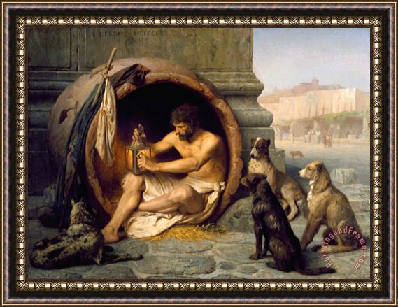 Jean Leon Gerome Diogenes Framed Painting