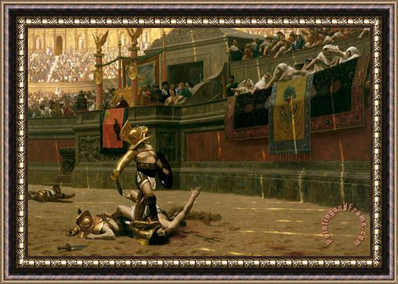 Jean Leon Gerome Pollice Verso Framed Painting