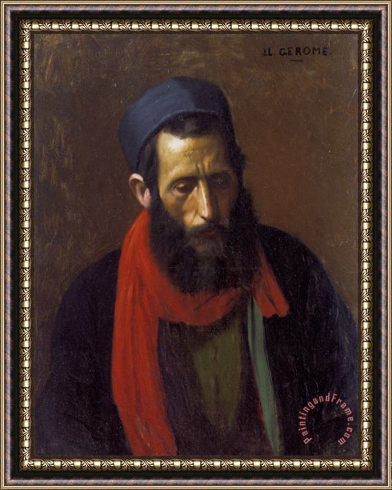Jean Leon Gerome Portrait D'un Juif Framed Painting