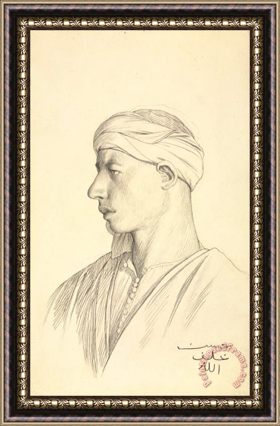 Jean Leon Gerome Portrait of an Egyptian Fellah Framed Print