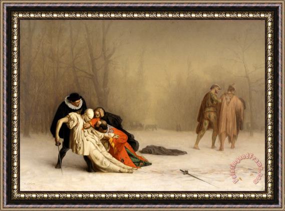Jean Leon Gerome The Duel After The Masquerade Framed Print