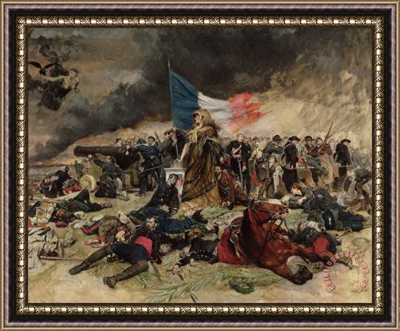 Jean-Louis Ernest Meissonier Allegory of the Siege of Paris Framed Painting
