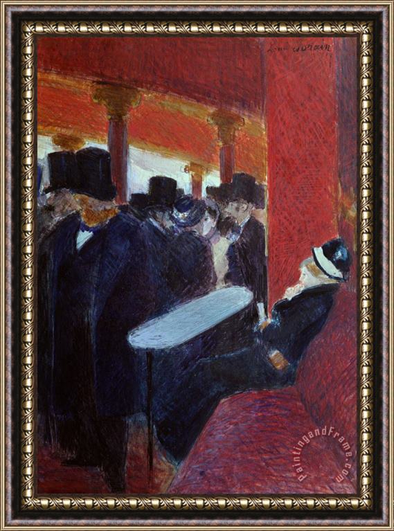 Jean Louis Forain At the Folies Bergeres Framed Painting