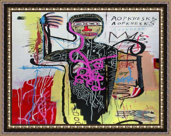 Jean-michel Basquiat 0881 Resized Framed Painting