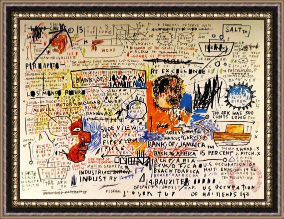 Jean-michel Basquiat 50 Cent Piece Framed Print