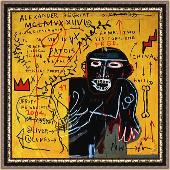 Jean-michel Basquiat All Colored Cast Part III Framed Print
