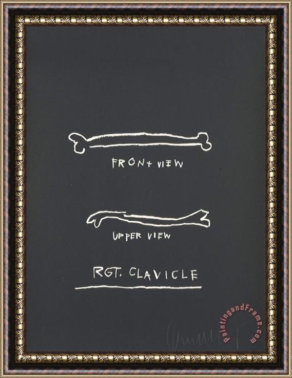 Jean-michel Basquiat Anatomy: One Plate Framed Painting