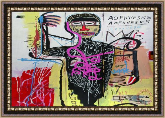 Jean-michel Basquiat Basquiat 60x40 Final Framed Painting