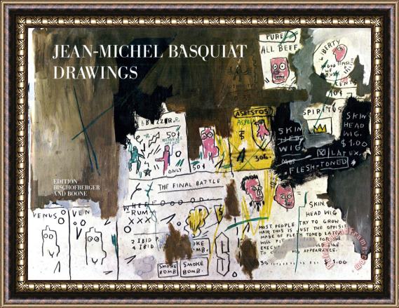 Jean-michel Basquiat Basquiat Drawing, 1985 Framed Painting