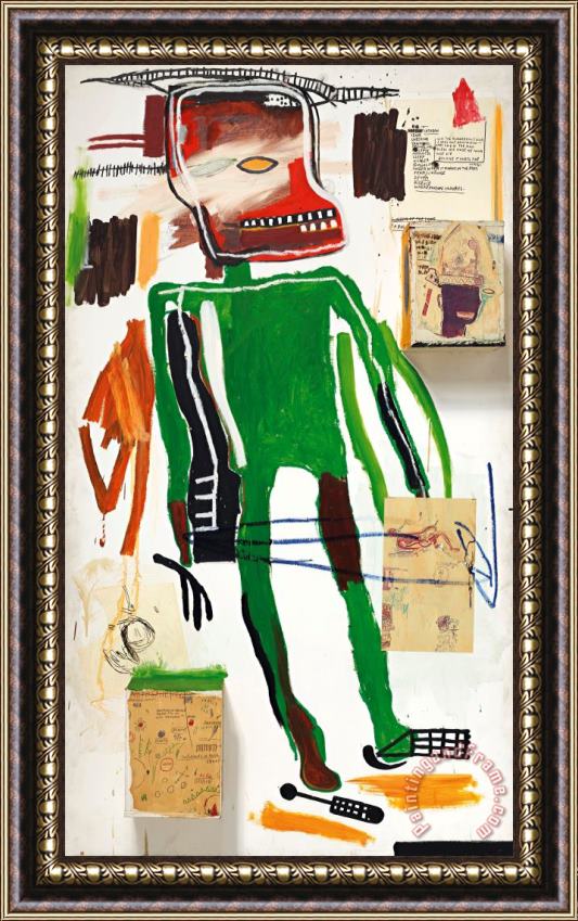Jean-michel Basquiat Because It Hurts The Lungs, 1986 Framed Print