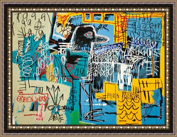 Jean-michel Basquiat Bird on Money Framed Print