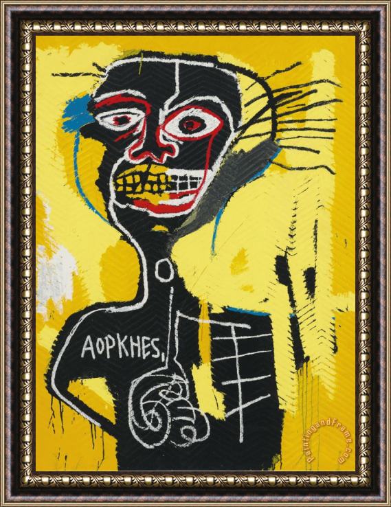 Jean-michel Basquiat Cabeza Framed Print