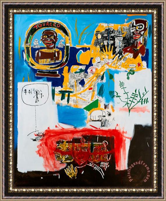 Jean-michel Basquiat Campaign Framed Print