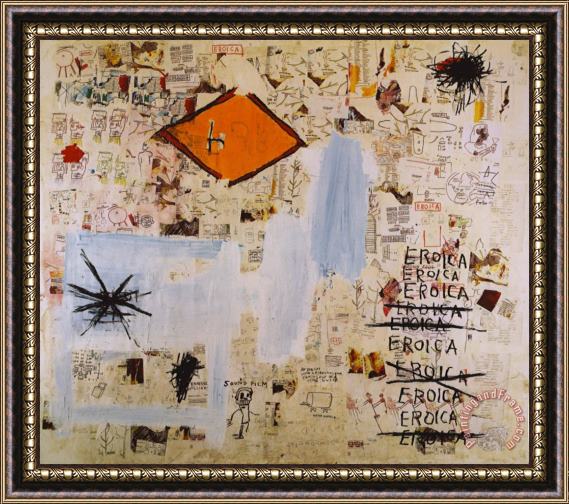 Jean-michel Basquiat Eroica Framed Painting