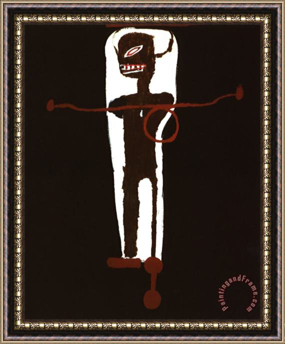 Jean-michel Basquiat Gri Gri Framed Painting